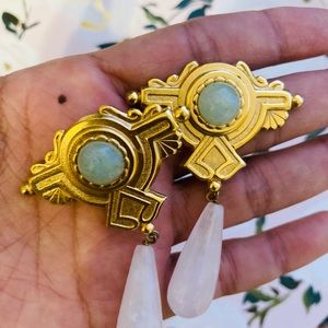 Pink Quartz drop earrings